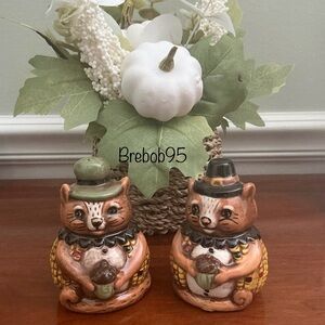 Johanna Parker Fall Squirrel Salt and Pepper Shakers